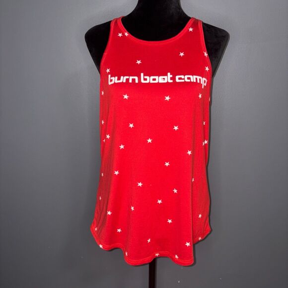 Burn Boot Camp Women’s Tank Top Medium Red Star Patriotic - Picture 1 of 9